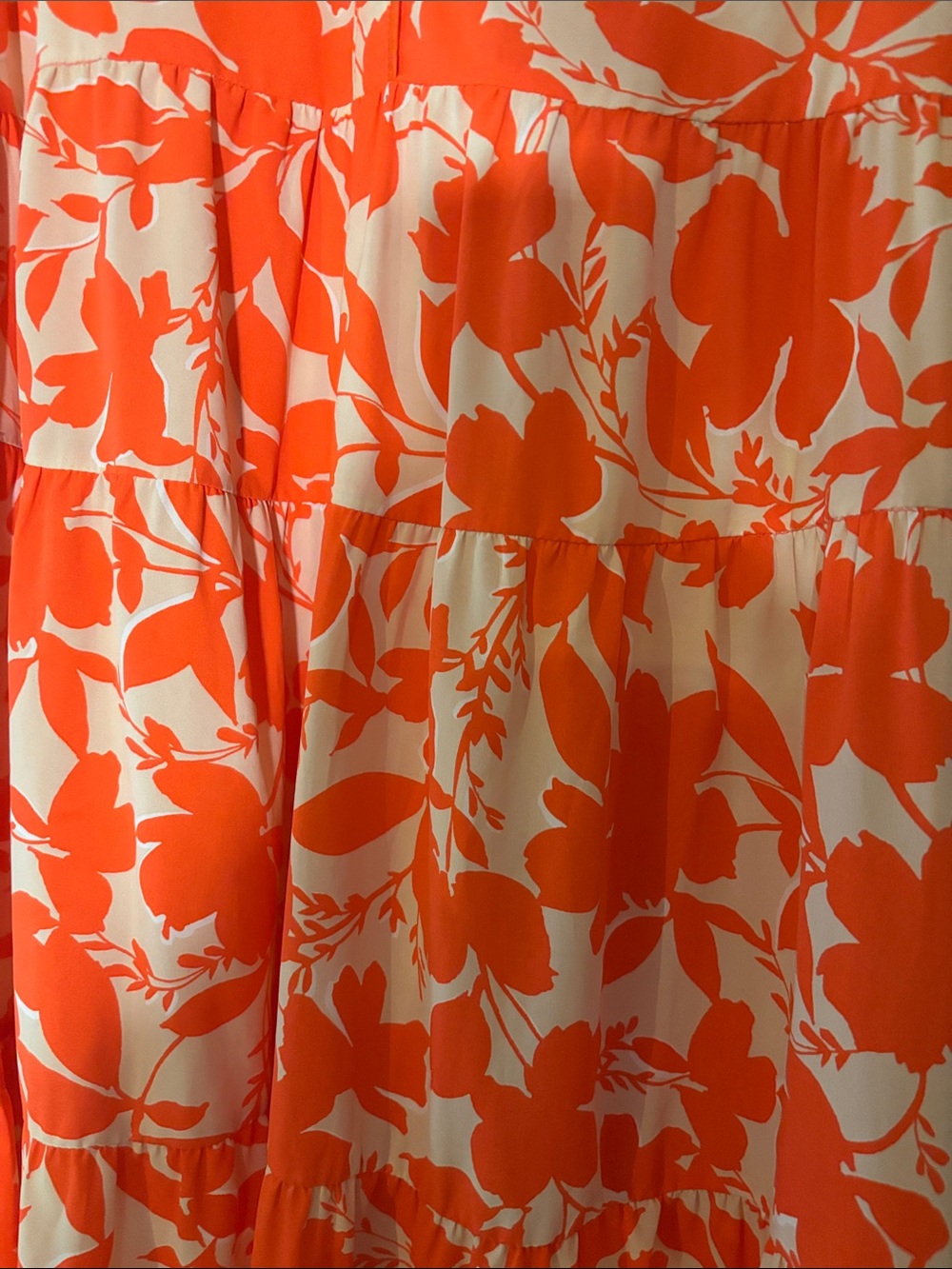 Umgee Orange and White Floral Maxi Dress - Picture 2 of 4